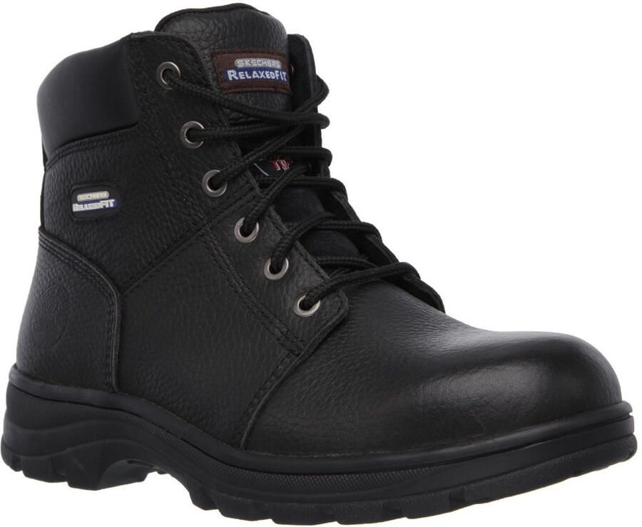 Skechers Heren Workshire Relaxed Fit Geknoopte Veiligheids Enkellaarsjes