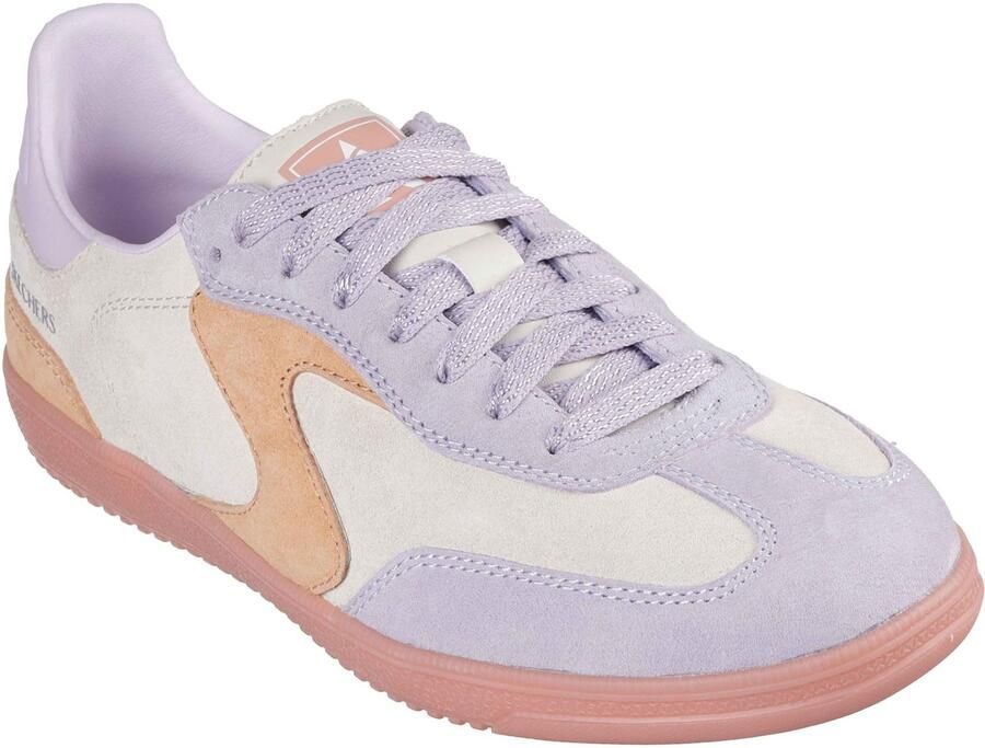 Skechers Hotshot For The Win Leren Dames Natuur Multi Standaard Sneakers