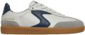 Skechers Hotshot Varsity leren sportschoenen voor jongens (Wit Marine) - Wit
