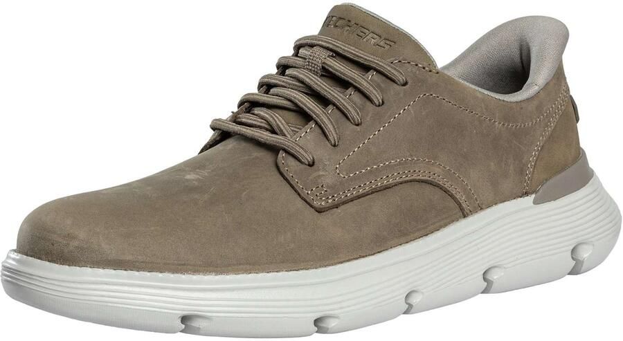 Skechers Instappers Garza Leren Sneakers Bruin
