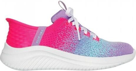 Skechers Kinderen Ultra Flex 3.0 Gradient Sneakers (Roze Wit Pastelgroen)