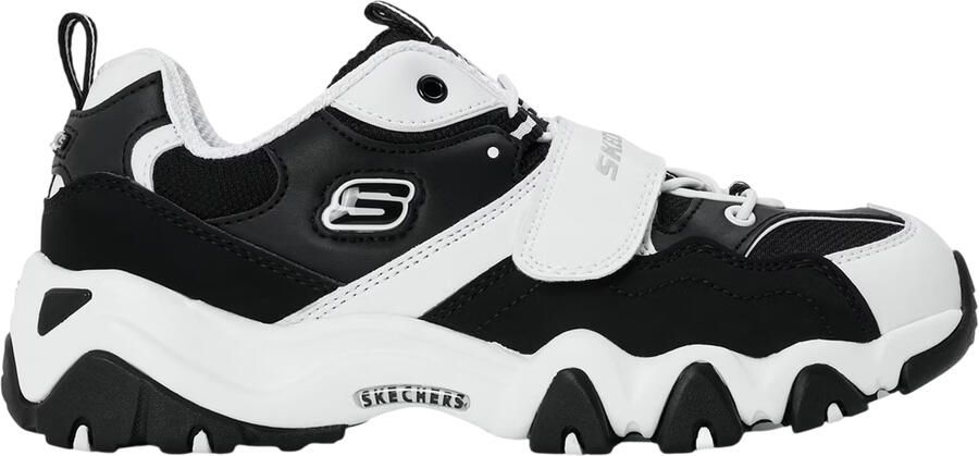 Skechers Kinderschoenen D Lites2 met logo: stevige platte sneakers (Wit Zwart)
