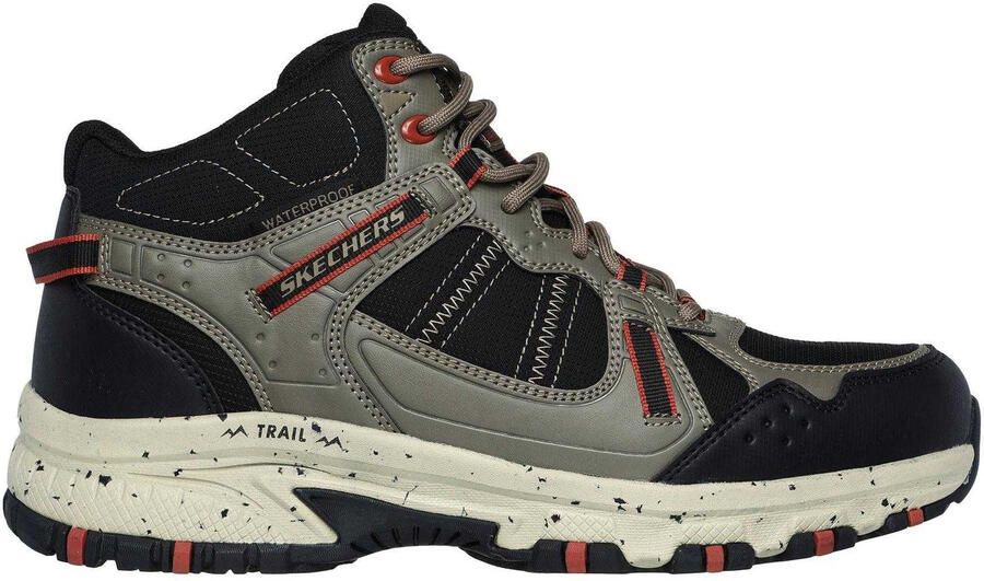 Skechers Leren wandelschoenen voor heren met Hillcrest-logo (Natuurlijk Zwart)