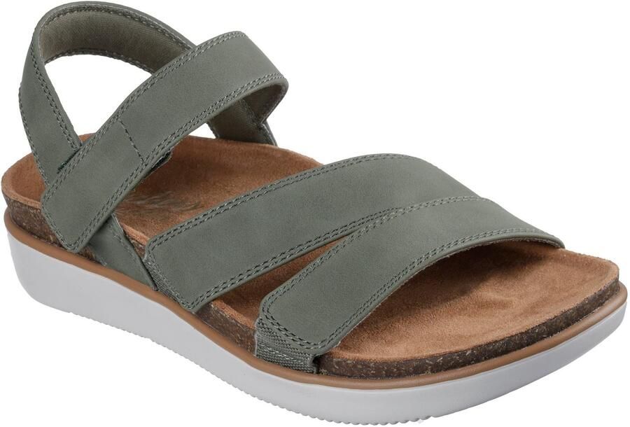 Skechers Lifted Comfort Polyurethaan Dames Olijfgroen Sandalen