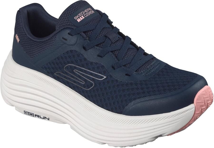 Skechers Max Cushioning Endeavour Dames Navy Synthetische Roze Accenten Sneakers
