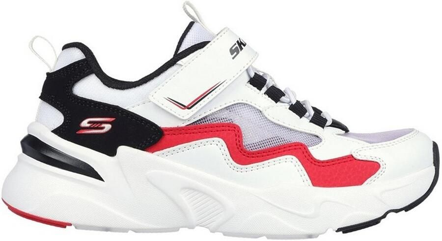 Skechers Mesh-sportschoenen voor kinderen (Wit Rood Zwart)