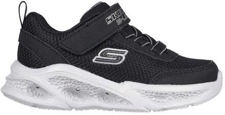Skechers Meteor-sportschoenen met lichtjes voor peuters (Zwart Grijs)