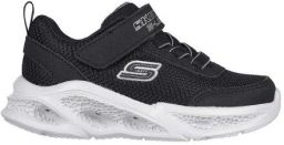 Skechers Meteor-sportschoenen met lichtjes voor peuters (Zwart Grijs)