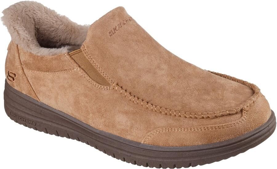 Skechers Murette Scofield Textiel Heren Tan Slippers