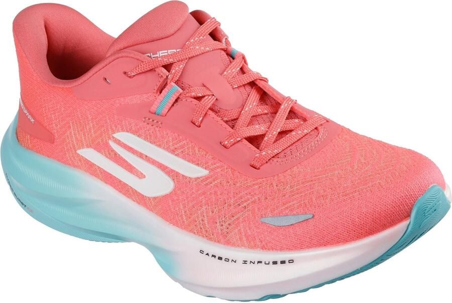 Skechers Performance GO RUN Ride 12 Textiel Dames Koraal Sneakers