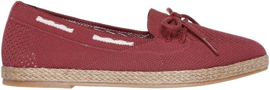 Skechers Platte jute sandalen voor dames (Donkere Roos)
