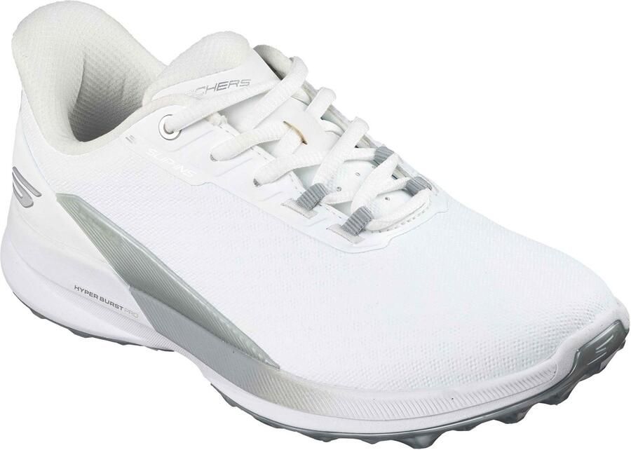 Skechers Pure Slip-Ons Dames Wit Zilver Golfschoenen