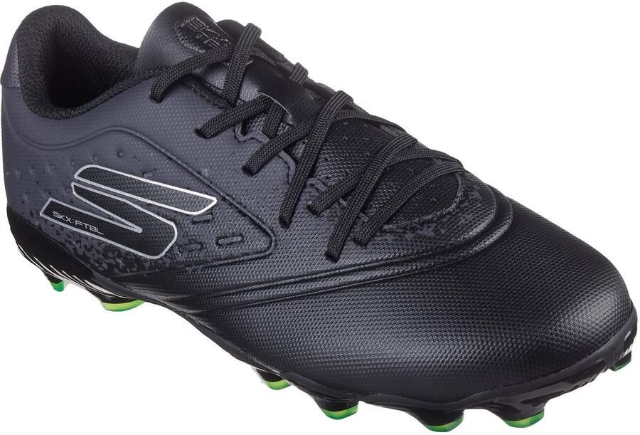 Skechers Razor 1.5 Jr Youth FG Razor Één Komma Vijf Jr Jeugd Fg Heren Zwarte Zilveren Voetbalschoenen