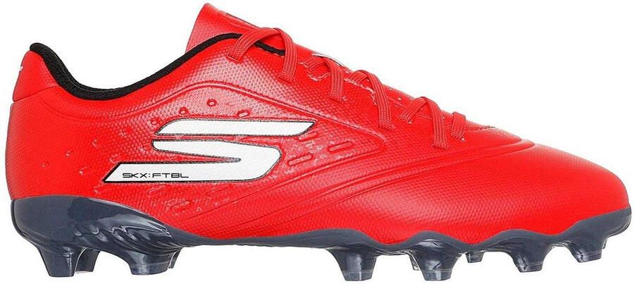 Skechers Razor voetbalschoenen voor kinderen (Firm Ground) (Rood Zwart)
