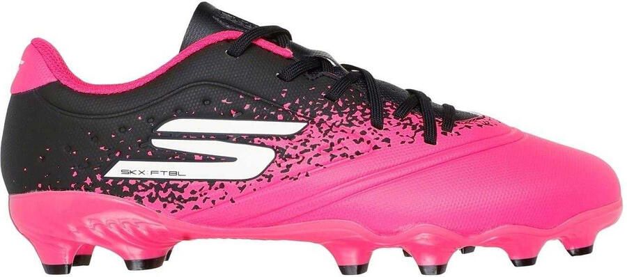 Skechers Razor voetbalschoenen voor kinderen (Firm Ground) (Roze Zwart)