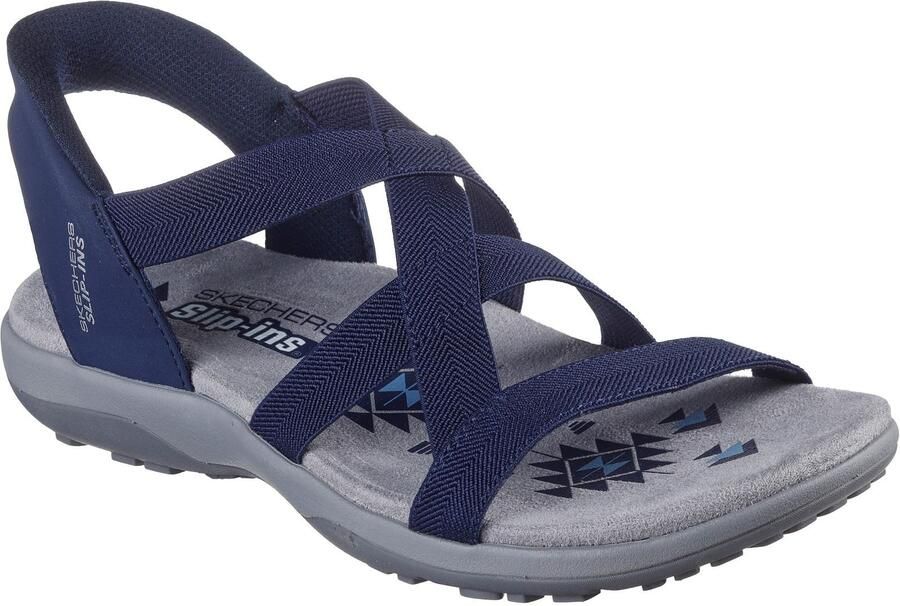 Skechers Reggae Slim Stretch Flex Dames Sandalen Navy