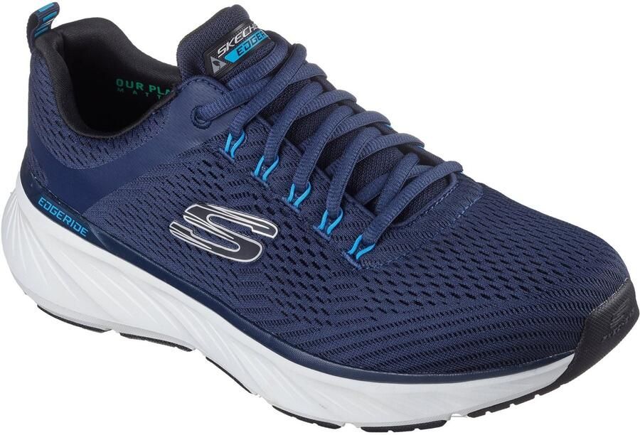 Skechers Relaxed Fit Edgeride Contention Polyester Heren Navy Blauwe Sneakers