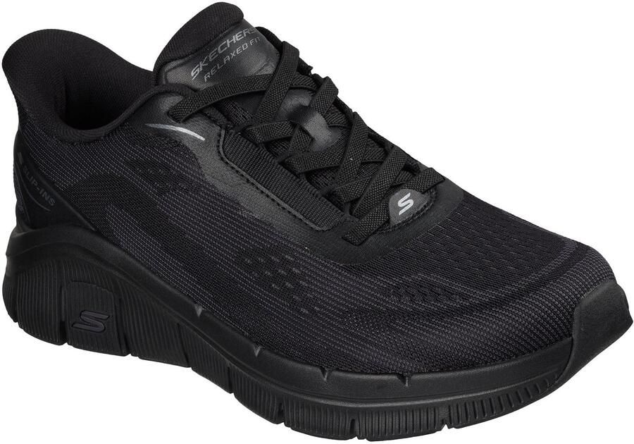 Skechers Relaxed Fit Flex Zayder Textiel Heren Zwarte Mesh Synthetische Sneakers
