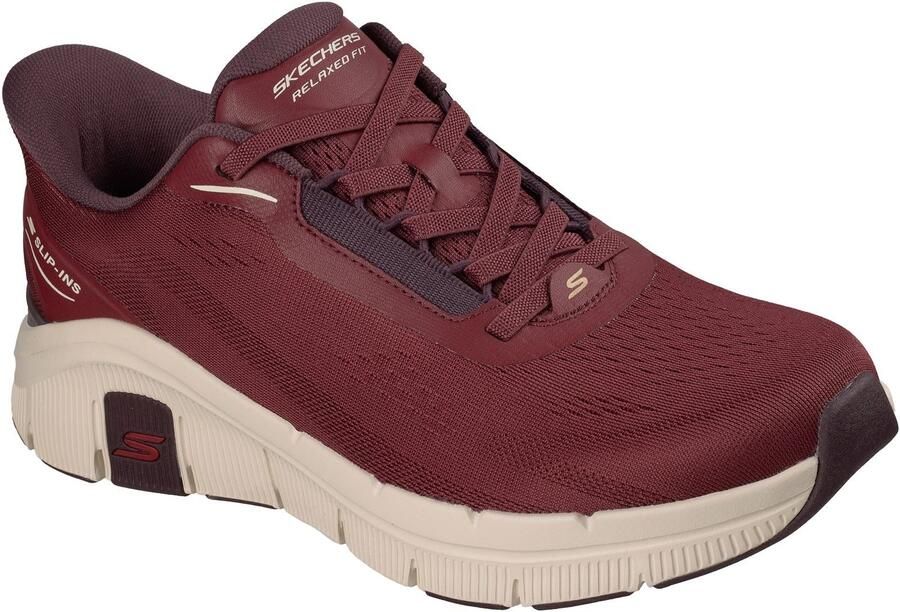 Skechers Relaxed Fit Flex Zayder Textiele Heren Bordeaux Mesh Synthetische Sneakers