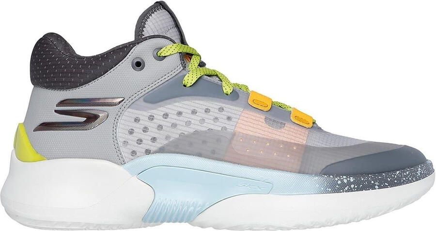 Skechers Resagrip Speckle basketbalschoenen voor heren (Grijs Wit)