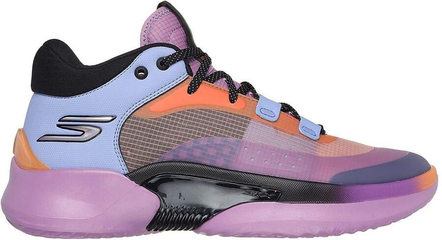 Skechers Resagrip Speckle basketbalschoenen voor heren (Paars Oranje)