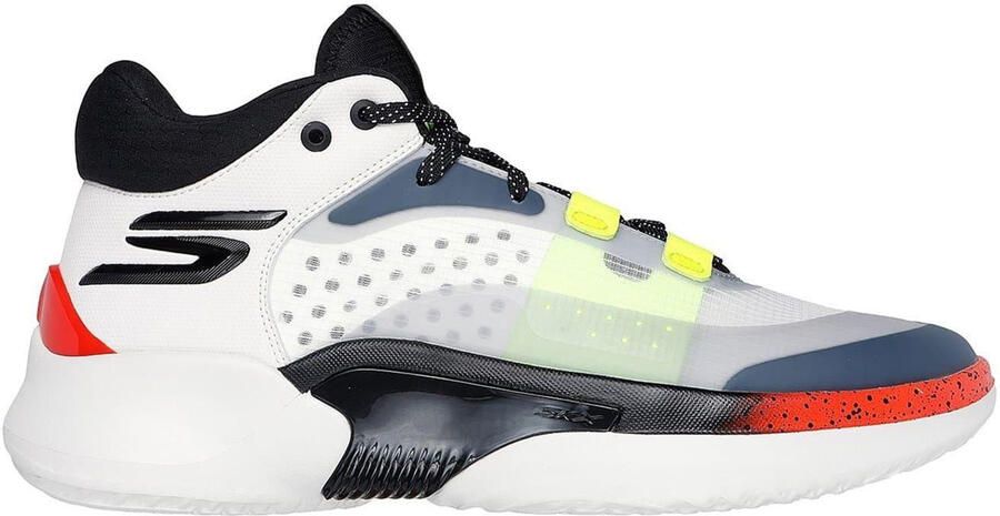Skechers Resagrip Speckle basketbalschoenen voor heren (Wit Grijs)