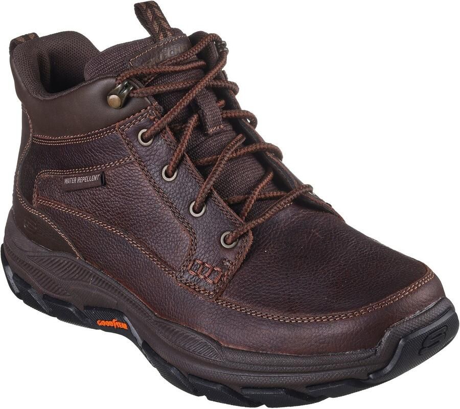 Skechers Respected Boswell Synthetische Heren Wandelschoenen Rood bruin