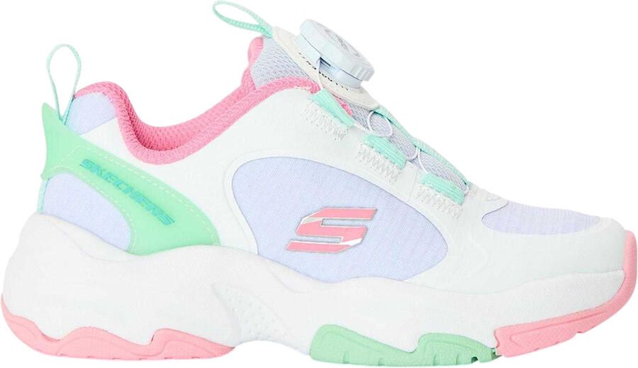 Skechers Retrotech-sportschoenen met contrasterende details voor kinderen (Wit Groen Zwart)