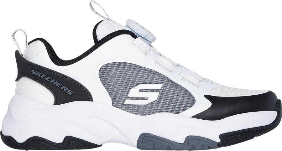 Skechers Retrotech-sportschoenen met contrasterende details voor kinderen (Wit Zwart)