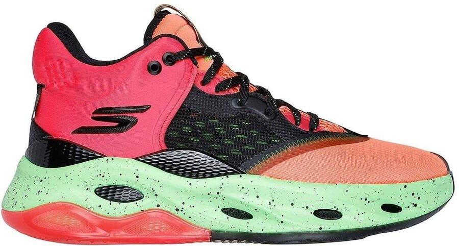 Skechers Skateschoenen van mesh voor heren (Oranje Groen)