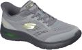 Skechers Skech-Air Summits Textiel Heren Sneakers Charcoal Limoen - Grijs