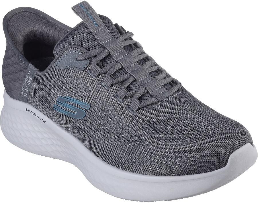 Skechers Skech-Lite Pro Primebase Textiel Heren Charcoal Blauwe Sneakers