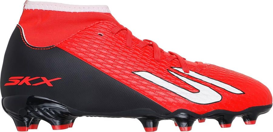 Skechers SKX 2 voetbalschoenen voor kinderen voor harde ondergrond (Rood Zwart)