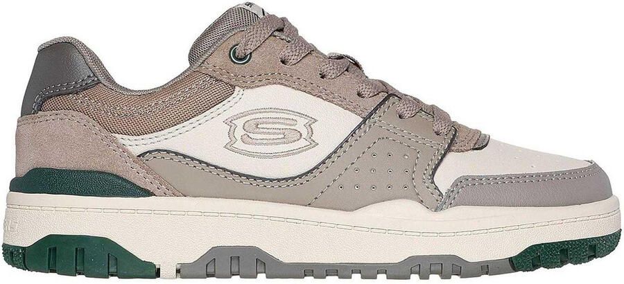 Skechers SKX-228 lage sneakers met suède inzetstukken voor kinderen (Taupe)