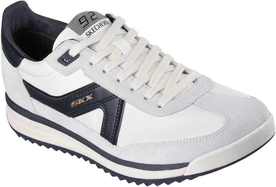 Skechers SKX 92 Spective Leren Heren Sneakers Wit Zwart