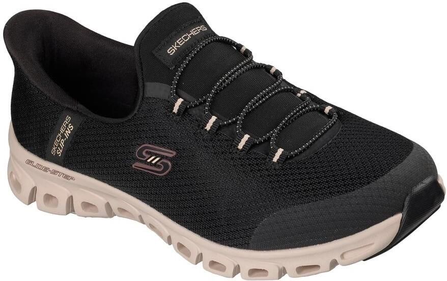 Skechers Slip-Ins Glide Step Vibey Mesh Dames Zwarte Sneakers