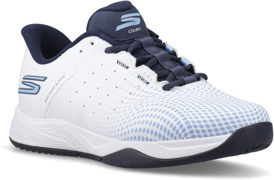 Skechers Slip-ins Relaxed Fit Viper Court Reload Heren Witte Navy Blauwe Sneakers