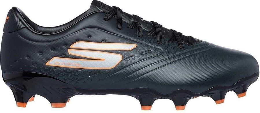 Skechers Stevige voetbalschoenen voor volwassenen (Zwart Oranje)