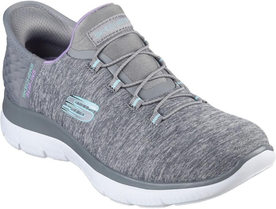 Skechers Summits Dazzling Haze Textiele Dames Sneakers Grijs Multi