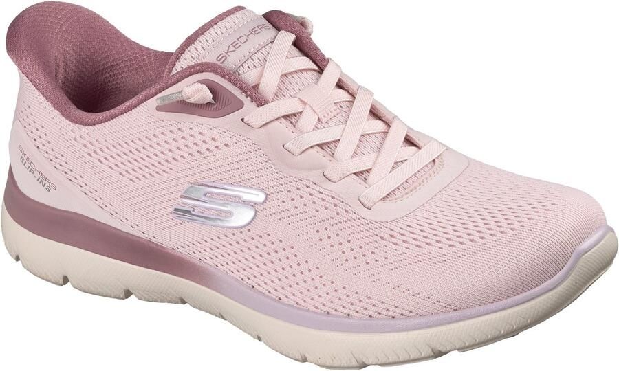Skechers Summits Sweet Skies Dames Mauve Mesh Roze Bies Sneakers