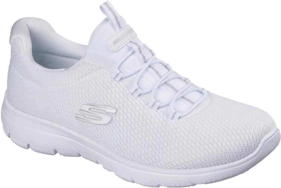 Skechers Summits Zomer Blush Textiel Dames Witte Sneakers