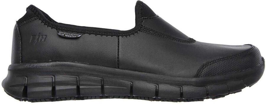 Skechers Sure Track leren veiligheidsschoenen voor dames (Zwart)