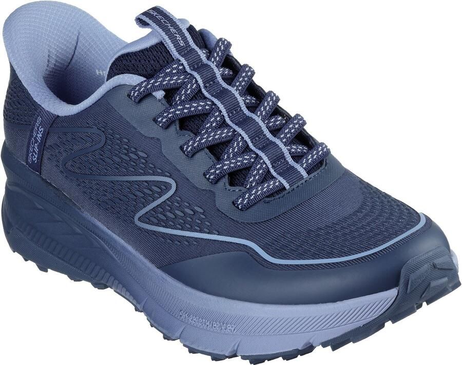 Skechers Switch Back Mist Textiel Dames Marineblauwe Wandelschoenen