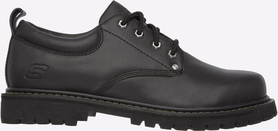 Skechers Tom Cats Zwarte Leren Veterschoenen Voor Heren