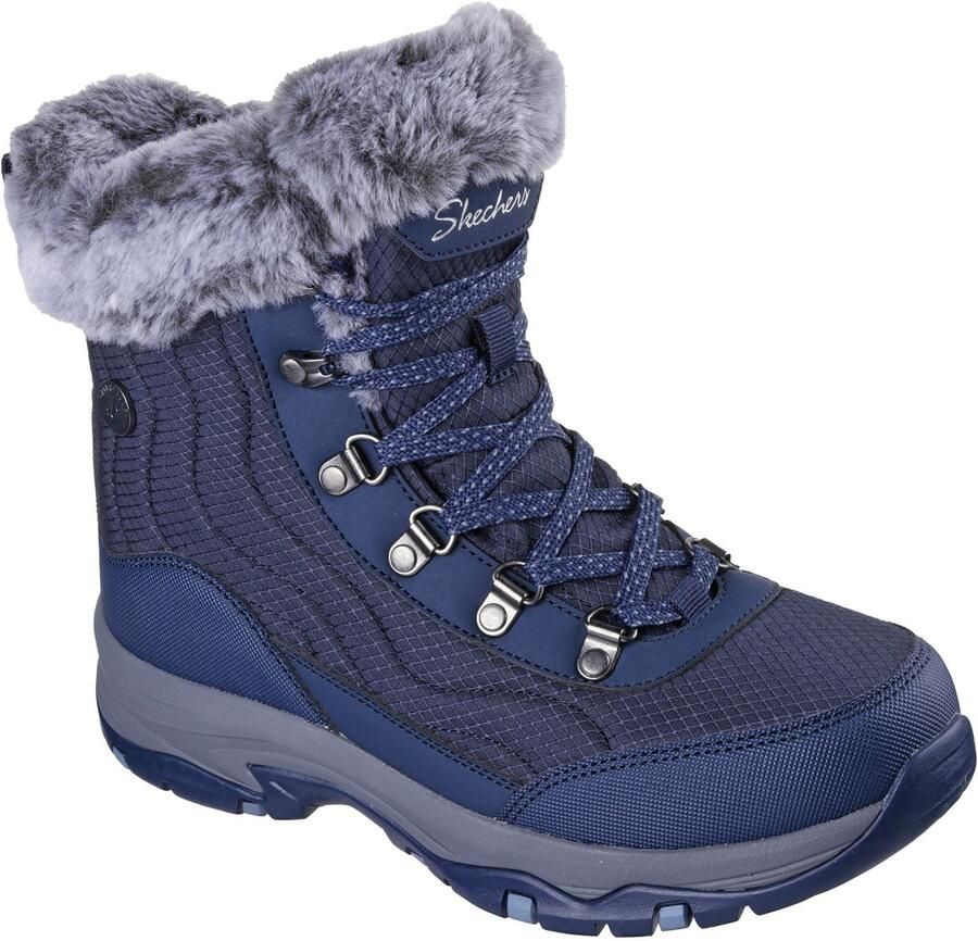 Skechers Trego Stormie Dames Marineblauwe Winter Enkellaarsjes