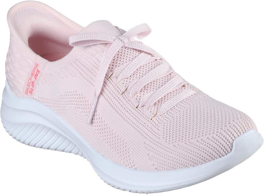 Skechers Ultra Flex 3.0 Brilliant Path Textiel Dames Lichtroze Sneakers
