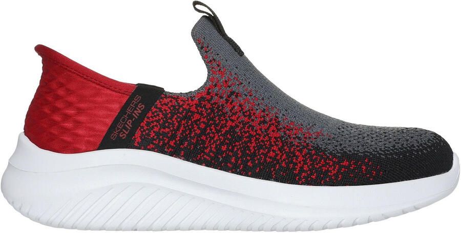Skechers Ultra Flex 3.0 gebreide instapsneakers voor kinderen (Houtskool Rood)
