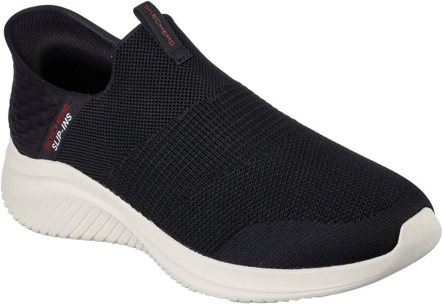 Skechers Ultra Flex 3.0 Smooth Step Polyester Heren Zwarte Sneakers