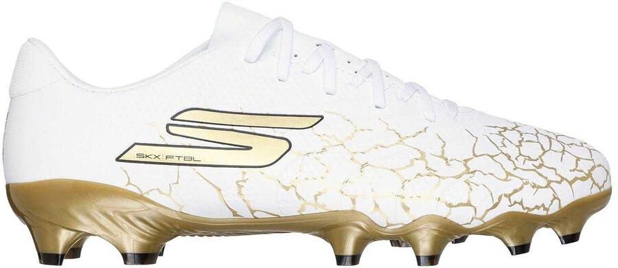 Skechers Unisex Volwassen SKX 1.5 Gebroken Firm Ground Voetbalschoenen (Wit Goud)