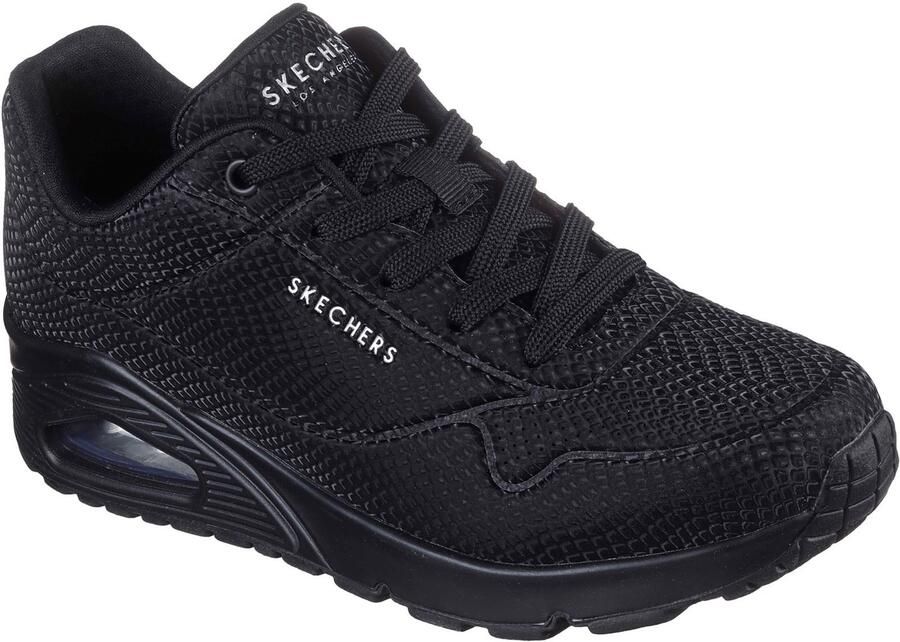 Skechers UNO Glanzende Schubben Polyurethaan Dames Zwarte Standaard Sneakers